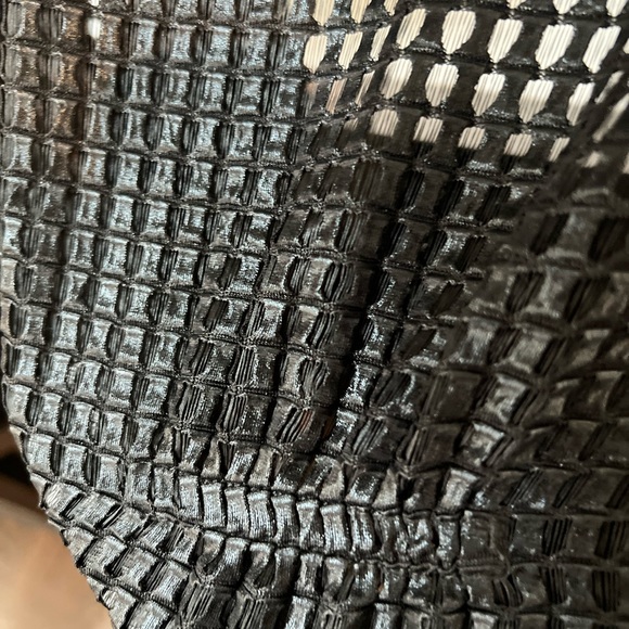 J Envie New York laser-cut black leather-look open cardigan - Picture 2 of 7